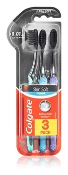 Зубная щетка с активированным мягким углем Colgate Slim Soft Active