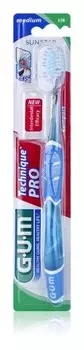 Зубная щетка с чехлом среднего размера G.U.M Technique PRO Compact