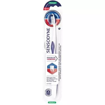 Зубная щетка Sensitivity & Gum Medium для бережной чистки чувствительных зубов без повреждения десен - случайный цвет Sensodyne