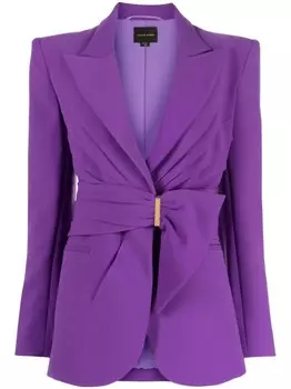 Zuhair Murad блейзер с поясом, фиолетовый