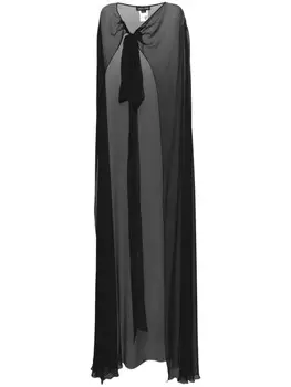Zuhair Murad шифоновый кейп, черный