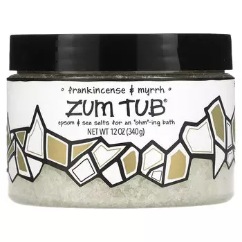 ZUM, Zum Tub, морские соли с английской солью, ладан и мирра, 340 г (12 унций)