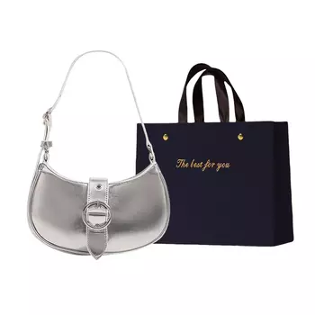 ZUONU Женская сумка через плечо из искусственной кожи, черная/серебристая