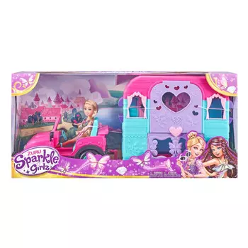 ZURU Sparkle Girlz, кукла 10,5 дюймов, Джип с фургоном