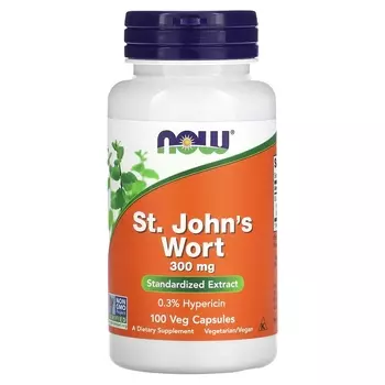Зверобой NOW Foods 300 мг, 100 капсул