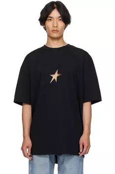 Звезда оверсайз футболка Mugler, черный