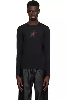 Звездная футболка Mugler, черный