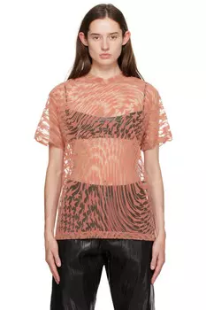 Звездная футболка Mugler, цвет dark blush