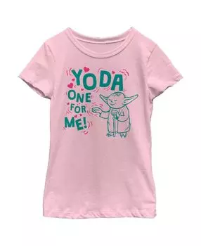 Звездные войны для девочек: День святого Валентина, Йода: Один для меня! Детская футболка Force Disney Lucasfilm