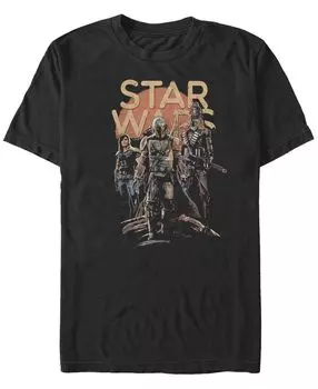 Звездные войны мандалорский персонаж entourage с коротким рукавом мужская футболка Fifth Sun, черный
