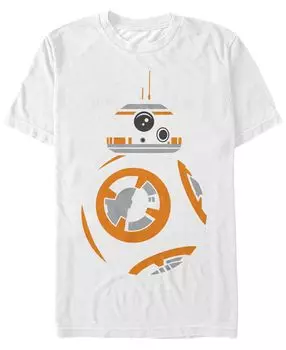 Звездные войны мужская футболка с коротким рукавом bb8 big face costume Fifth Sun, белый