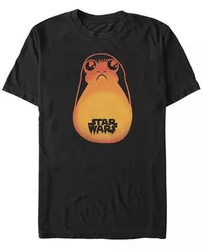 Звездные войны мужская футболка с коротким рукавом на хэллоуин light up porg Fifth Sun, черный