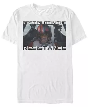 Звездные войны мужская футболка с коротким рукавом poe dameron best pilot in the resistance Fifth Sun, белый