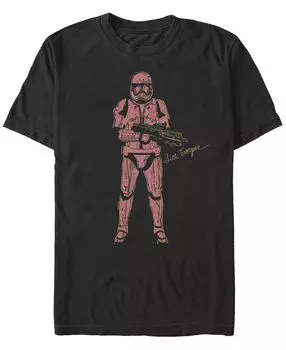 Звездные войны мужская футболка с коротким рукавом rise of skywalker red sith trooper Fifth Sun, черный