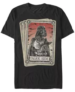Звездные войны мужская классическая футболка дарта вейдера dark side tarot card с коротким рукавом Fifth Sun, черный