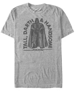 Звездные войны мужская классическая футболка с коротким рукавом darth vader tall darth and handsome Fifth Sun, серый