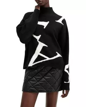 Звездный свитер ALLSAINTS, черный