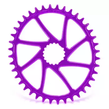 Звездочка Garbaruk Cannondale Hollowgram Offset 1.7 mm oval, фиолетовый
