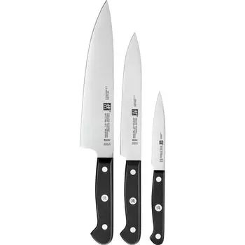 Zwilling 36130-003 Набор ножей Gourmet, нержавеющая сталь, серебристый/черный, 3 предмета
