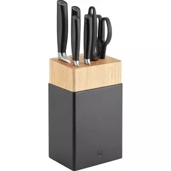 ZWILLING All* Набор блоков ножей Star, 7 предм., кухонный нож, поварской нож, черный