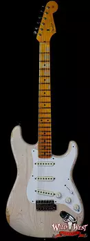 Звукосниматели Fender Custom Shop 1957 Stratocaster с ручным заводом Quatersawn Maple Neck Relic Aged White Blonde Fender Custom Shop 1957 Stratocaster Hand-Wound Pickups Quatersawn Maple Neck Relic Aged White Blonde