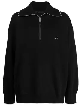 Zzero By Songzio джемпер Trace Panther с воротником на молнии, черный