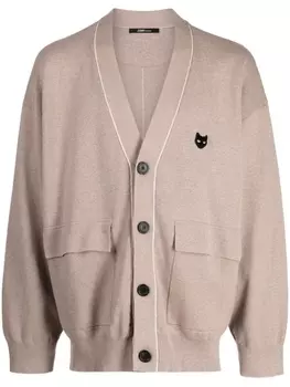 Zzero By Songzio кардиган Trace Panther с V-образным вырезом, коричневый