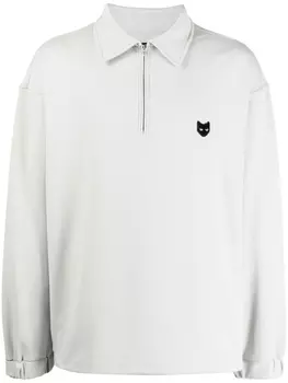 Zzero By Songzio рубашка поло с нашивкой-логотипом, серый