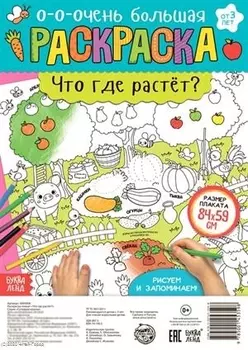 Что где растет? Раскраска-плакат