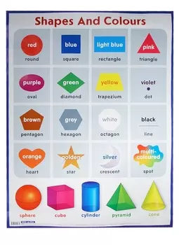 Формы и цвета. Shapes and colours. Наглядное пособие по английскому языку для начальной школы