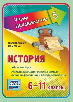 История. Удельная Русь. Модели развития русских земель периода феодальной раздробленности. 6-11 классы. Таблица-плакат