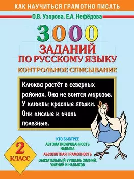Как научиться грамотно писать.2 класс: 3000 заданий по русскому языку. Контрольное списывание
