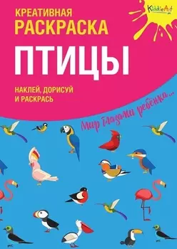 Креативная раскраска с наклейками "Птицы"