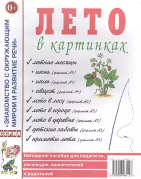 Лето в картинках. Наглядное пособие для педагогов, логопедов, воспитателей и родителей