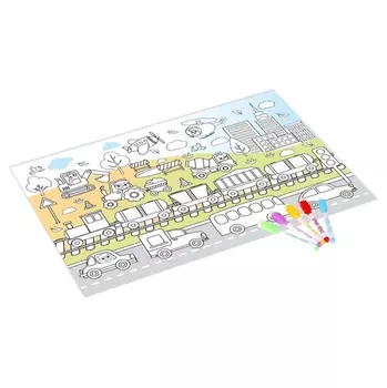 Многоразовая раскраска «Веселые гонки»