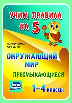 Окружающий мир Пресмыкающиеся 1-4 классы Таблица-плакат