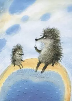 Открытка Ежики