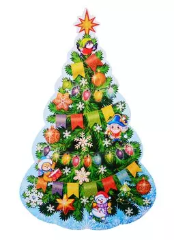 Плакат вырубной "Елочка новогодняя"