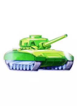 Плакат вырубной "Танк"