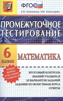 Промежуточное тестирование. Математика. 6 класс
