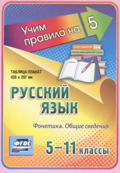 Русский язык. Фонетика. Общие сведения. 5-11 классы. Таблица-плакат