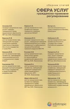 Сфера услуг: гражданско-правовое регулирование