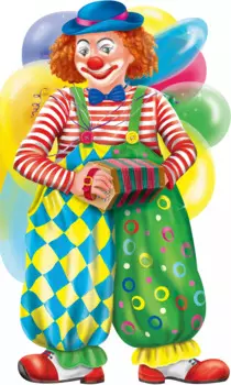 Смешной клоун: книжка-вырубка