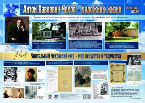 Учебный плакат "Антон Павлович Чехов - художник жизни"
