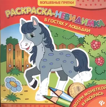 В гостях у лошадки. Раскраска-невидимка
