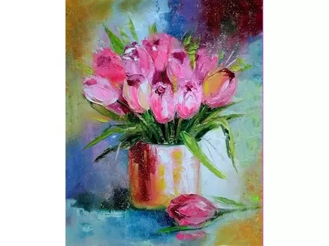 Алмазная картина-раскраска «Дыхание весны»