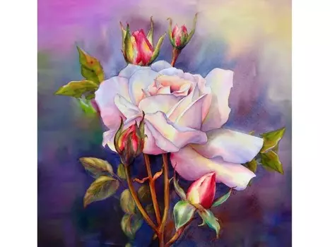 Алмазная картина-раскраска «Сиреневый аккорд»