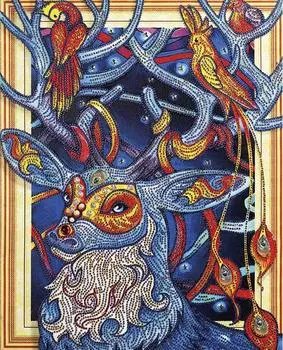 Алмазная вышивка 5D «Таинственный олень»