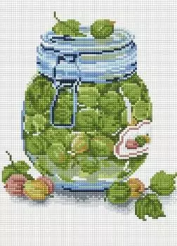 Алмазная вышивка «Баночка варенья из крыжовника»