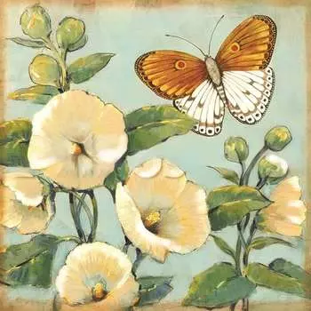 Алмазная вышивка «Белые цветы»